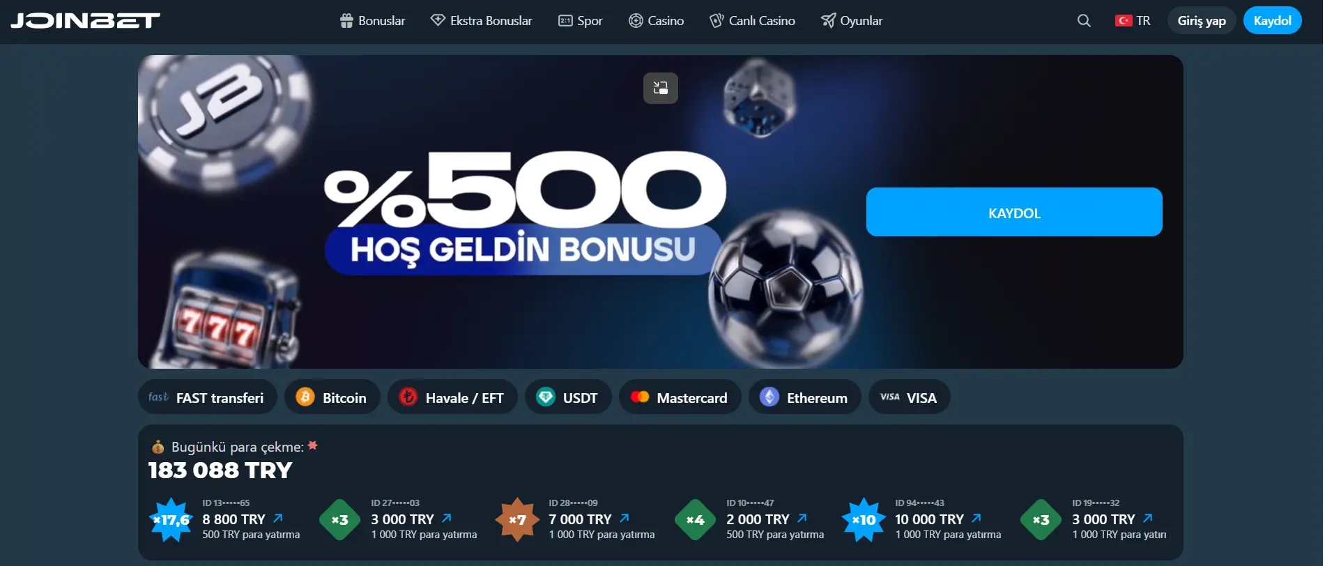 JoinBet Casino – Casino online, juegos y apuestas deportivas image 1